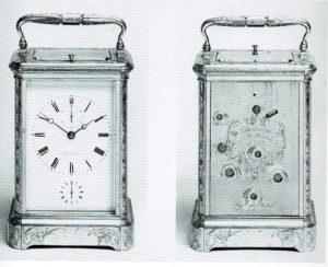 antique clock travel carriage clock Bourdin 1845