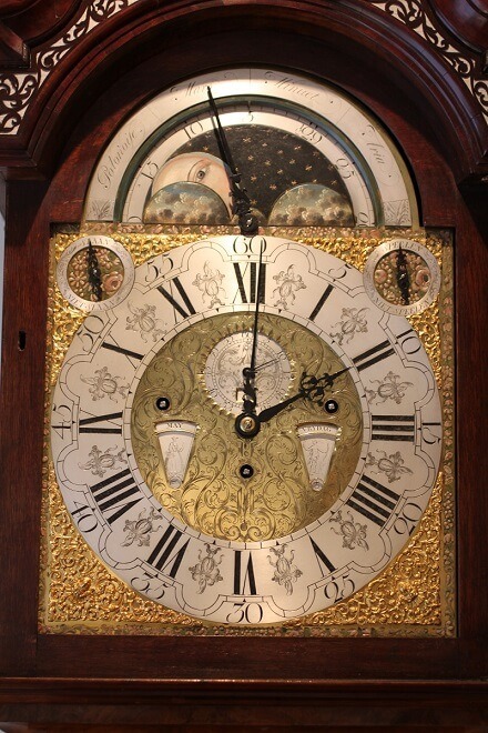 Dutch Amsteram longcase clock calendar 4 airs 1740