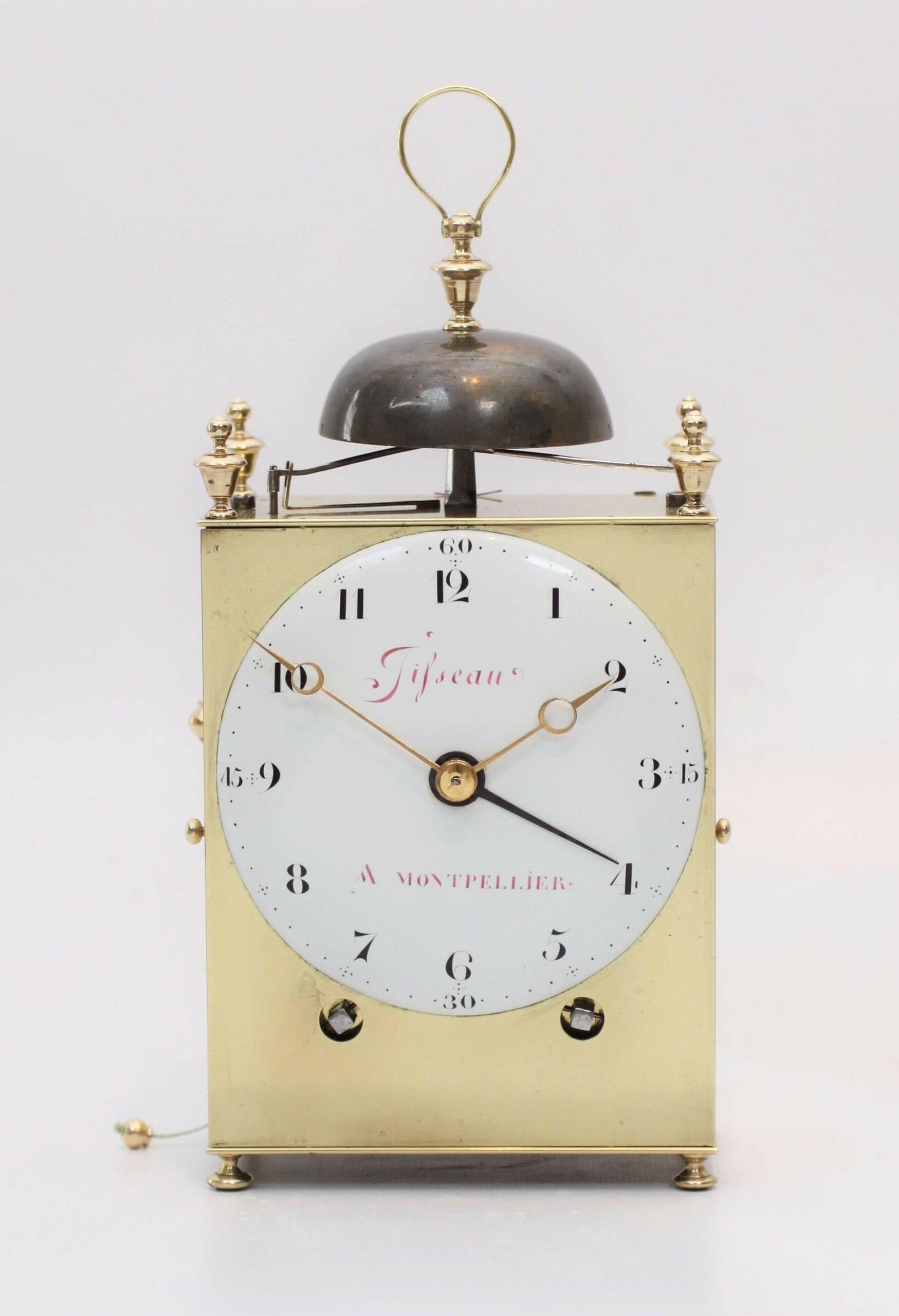French brass capucine repeater carriage clock Montpellier 1790