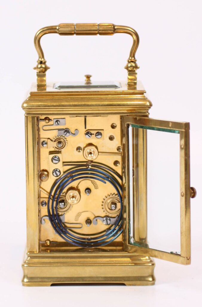 A French Brass Carriage Clock With Alarm, Circa 1890 - Gude & Meis