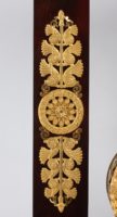 French Empire Mahogany Ormolu Oscillating Portico Clock 1825