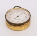 English Gilt Pocket Barometer Brown Glasgow 1890