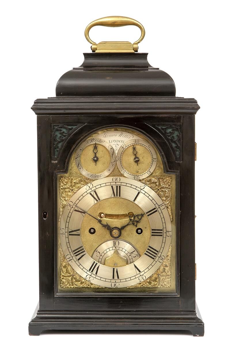 English table clock quarter repeat James Wittit 1740