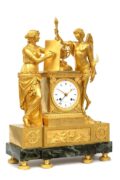 French Empire Ormolu Mantel Clock Genie&Imagination 1800