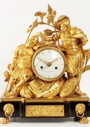 French Louis XVI Ormolu Mantel Clock Hannibal 1770