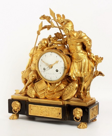 French Louis XVI ormolu mantel clock Hannibal 1770
