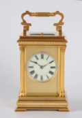 French Corinthian Carriage Clock Jacot Repeater 1890