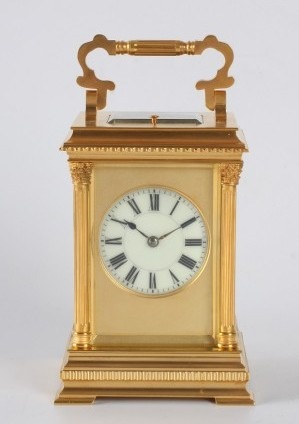 French Corinthian carriage clock Jacot repeater 1890