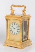 French Corinthian Carriage Clock Jacot Repeater 1890