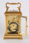 French Corinthian Carriage Clock Jacot Repeater 1890