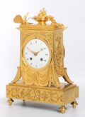 French Empire Ormolu Mantel Clock Butterfly 1800