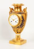 French Empire Porcelain Mantel Clock Sevres Angevin 1800