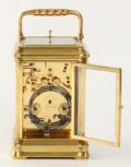French Gorge Carriage Clock Porcelain Repeater 1880