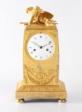 French Empire Ormolu Mantel Clock War Peace 1800