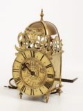 French Brass Lantern Alarm Wall Clock Lefebure 1720