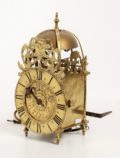 French Brass Lantern Alarm Wall Clock Lefebure 1720