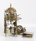 French Brass Lantern Alarm Wall Clock Lefebure 1720