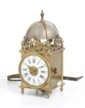 French Miniature Lantern Wall Clock Enamel Hands 1750
