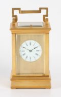 French Gilt Brass Anglaise Carriage Clock Repeater 1880