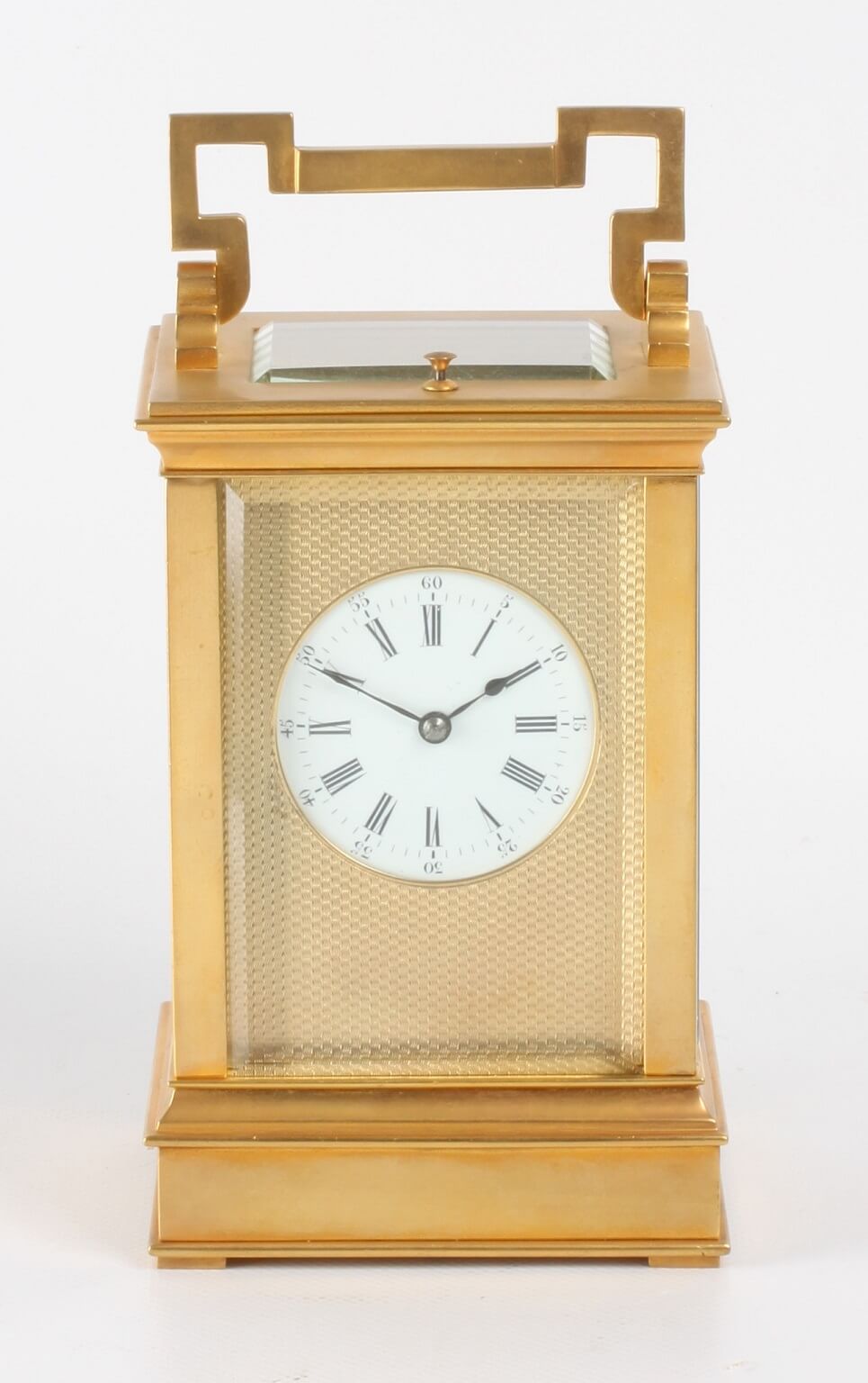French gilt brass Anglaise carriage clock repeater 1880