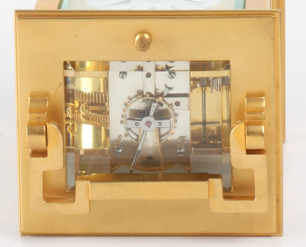 French gilt brass Anglaise carriage clock repeater 1880
