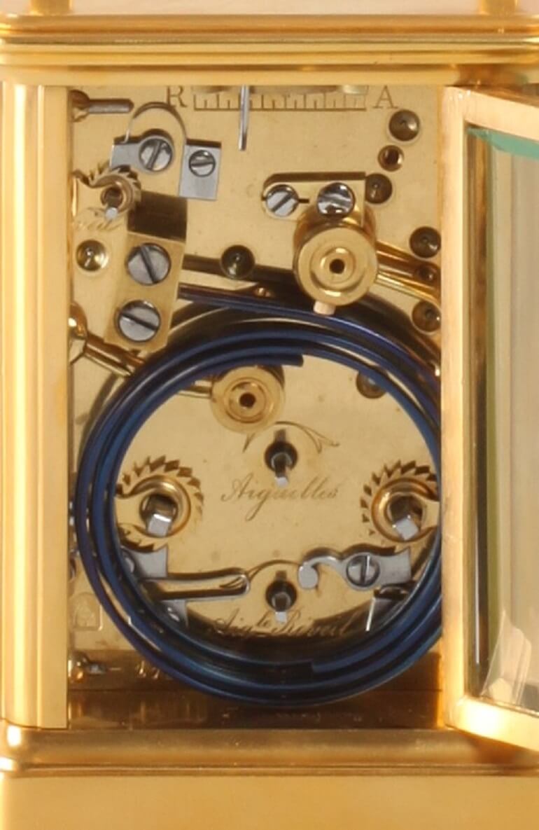 French corniche quarter striking Margaine carriage clock 1880