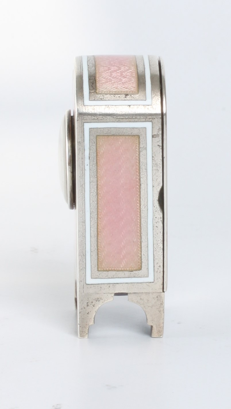 Swiss miniature silver guilloche enamel 1900