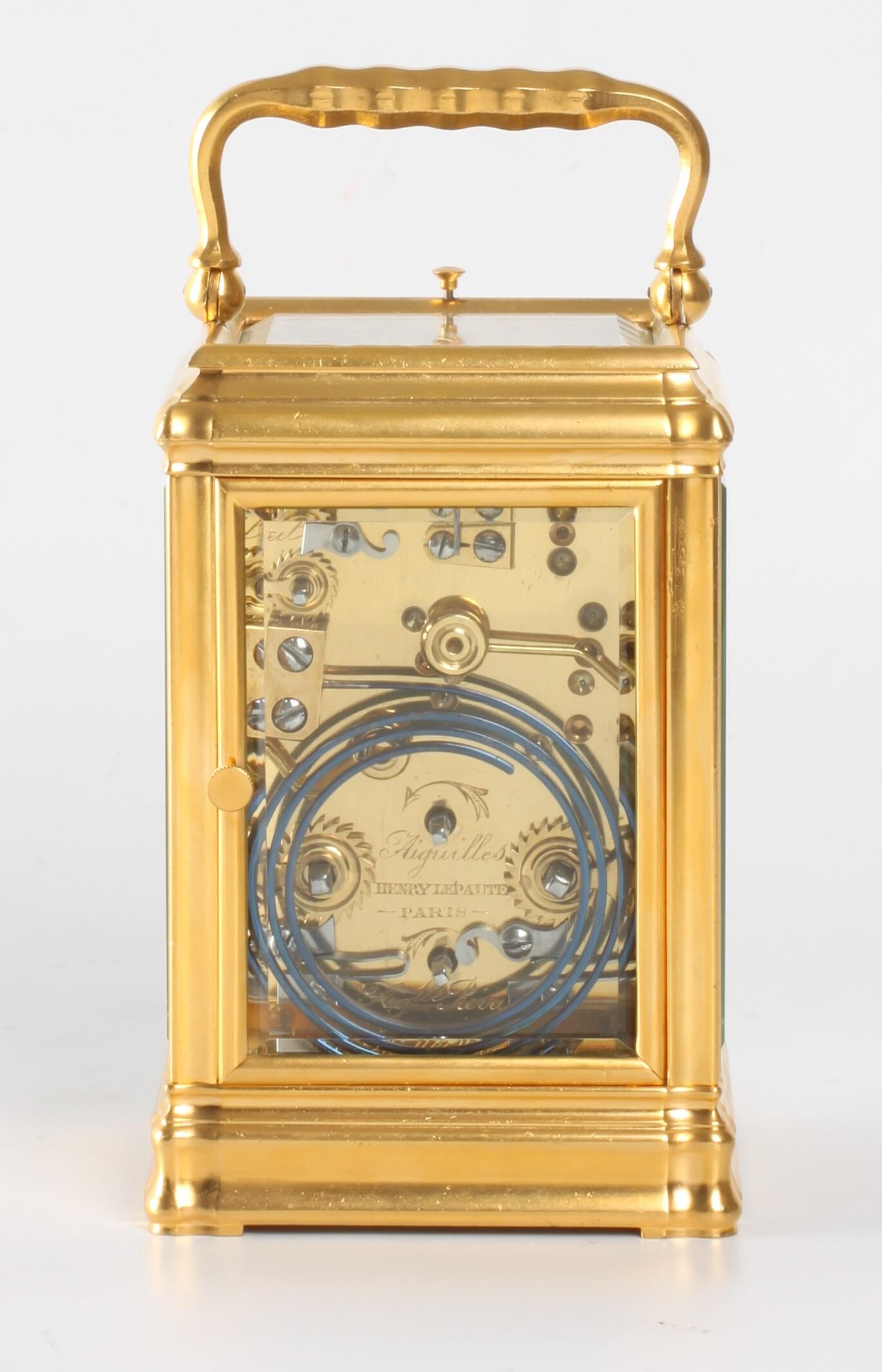 French gorge carriage clock Henri Lepaute 1880