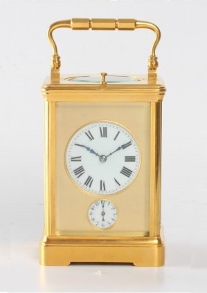 Frenchgilt Quarter Striking Corniche Carriage Clock 1880