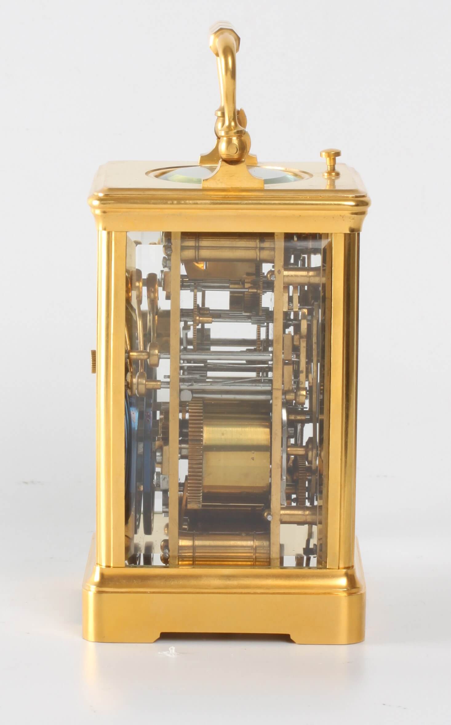 Frenchgilt quarter striking corniche carriage clock 1880