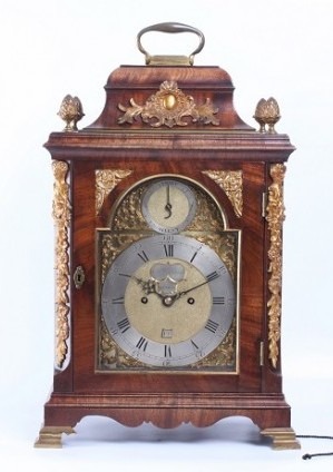 English Mahogany Table Clock Pritchard 1770