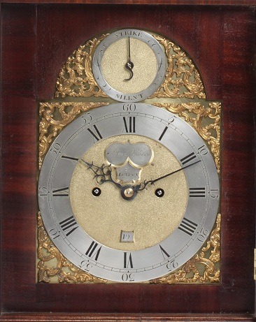 English mahogany table clock Pritchard 1770