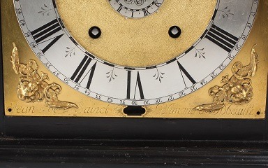 French religieuse wall clock ebonised St Blimon 1680