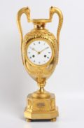 French Empire Ormolu Urn Mantel Clock Mythical 1800