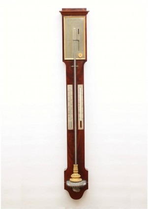 French Charles X Mahogany Barometer Vande 1830