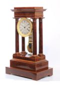 French Charles X Mahogany Regulator Portico Clock 1829