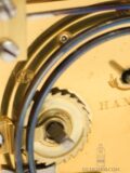 French-gilt-brass-gorge-case-striking-giant-Drocourt-carriage-antique-travel-clock-