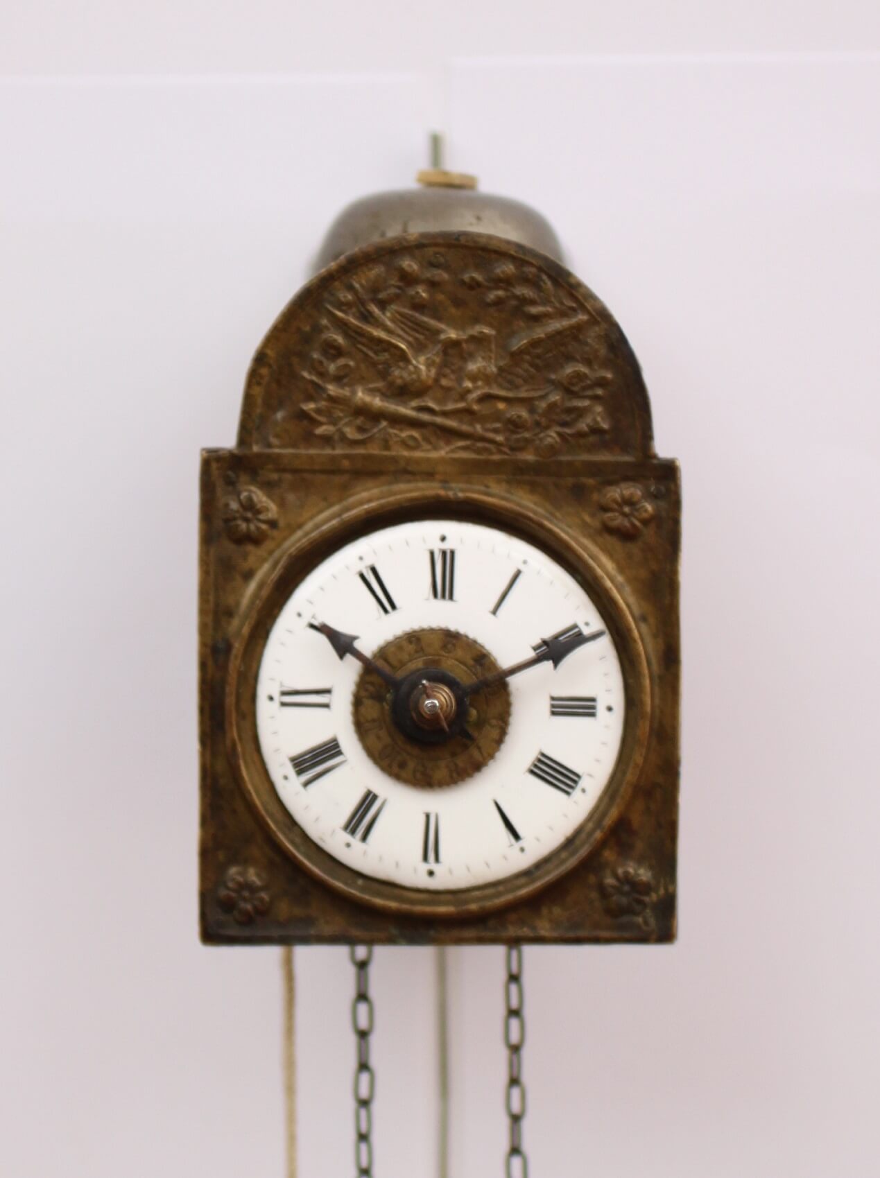 German Black Forest Sorg wall clock alarm 1845