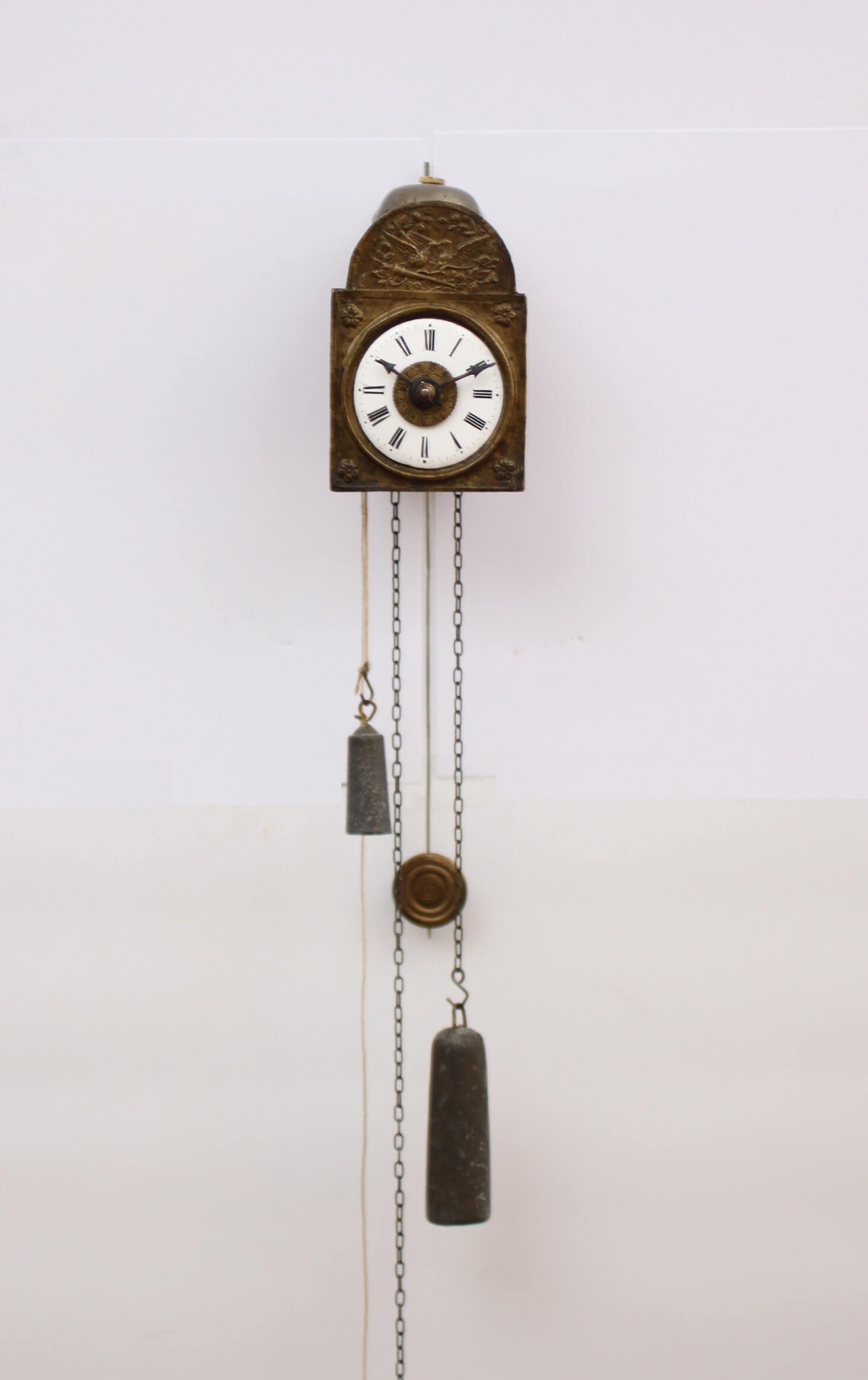 German Black Forest Sorg wall clock alarm 1845
