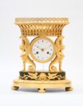 French Empire Ormolu Urn Mantel Clock Griffin Circa 1800