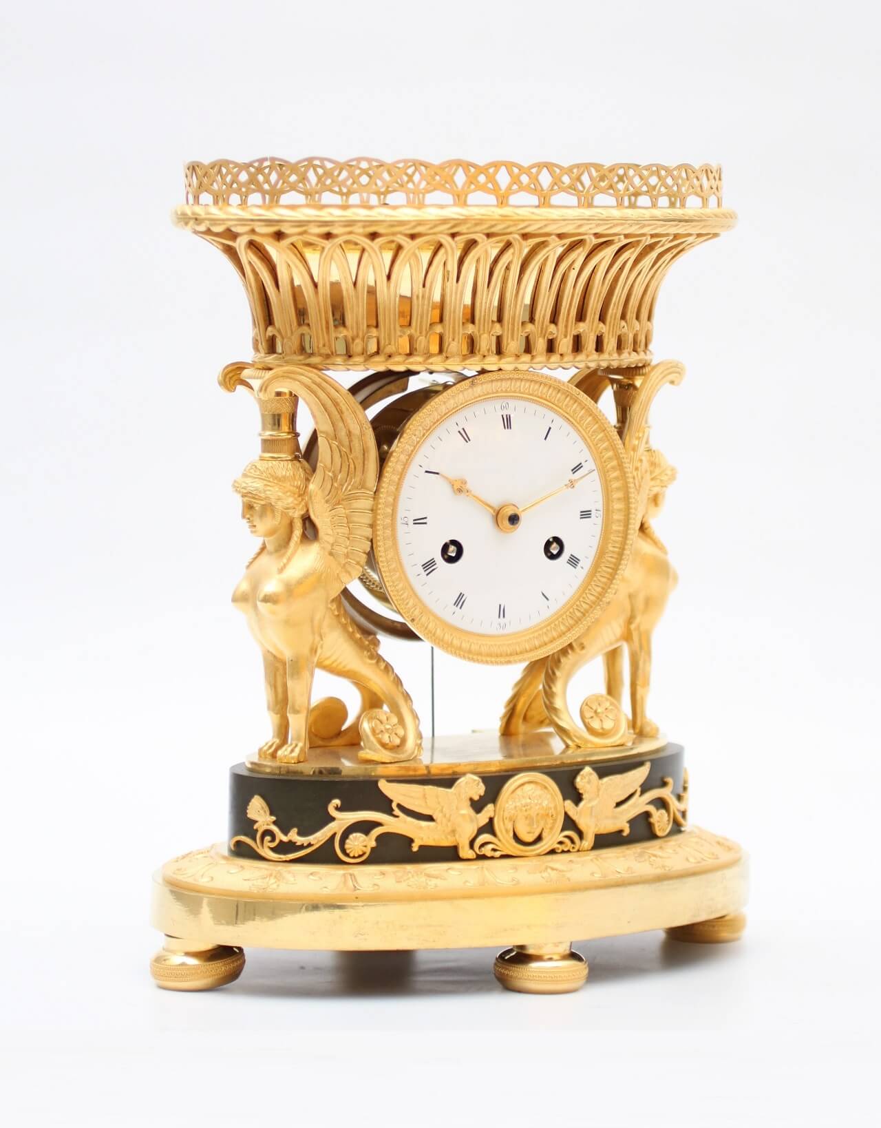 French Empire ormolu urn mantel clock griffin circa 1800