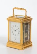 French Gorge Carriage Clock Repeater Alarm 1880