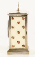 Swiss Miniature Silver Guilloche Enamel Flowers 1900