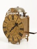 French Brass Lantern Alarm Wall Clock 1720