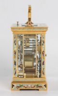 French Gilt Cloisonné Anglaise Carriage Clock Repeater 1890