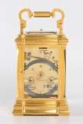 French Gilt Carriage Clock Jugendstil Repeater Frost 1890