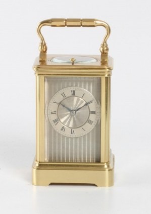 French Brass Corniche Carriage Clock Repeater 1860