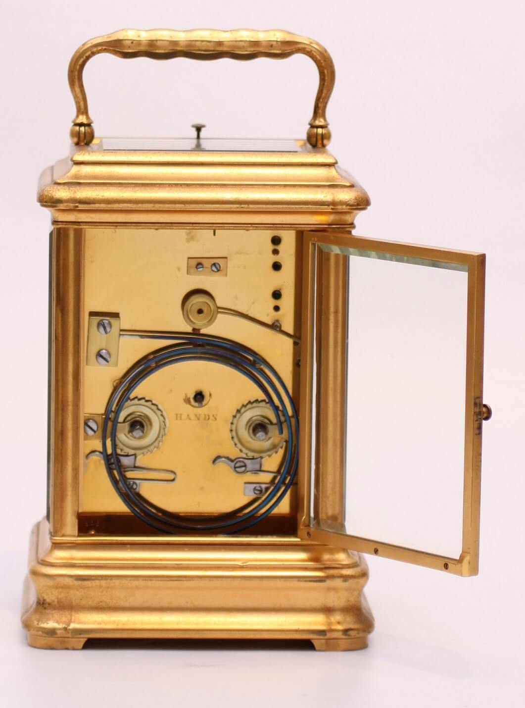 French gilt gorge giant carriage clock Drocourt 1870