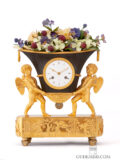 French-Empire-ormolu-gilt-patinated-bronze-sculptural-urn-mantel-clock-pendule-putto-angels-