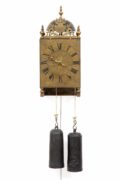 French Morbier Lantern Brass Wall Clock Reymond 1740